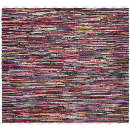 Safavieh Rag Rug Square Area Rug, Multicolor - 6 x 6 ft. RAR128G-6SQ